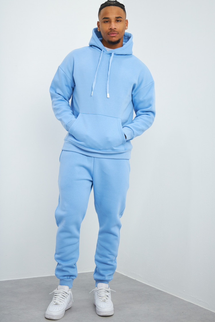 Ensemble sweat à capuche + jogging bleu