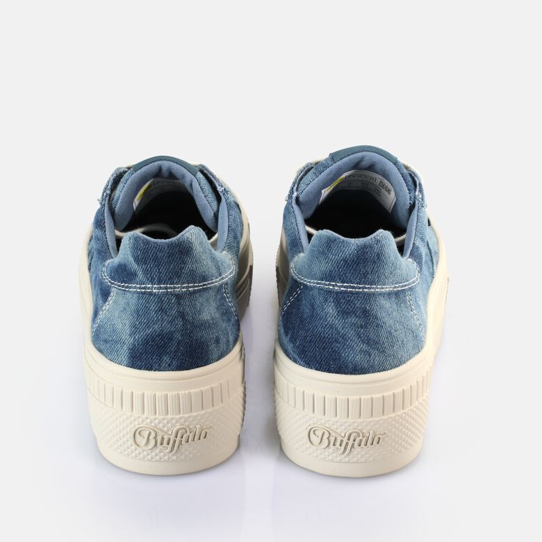 Paired Baskets basses véganes, bleu jean