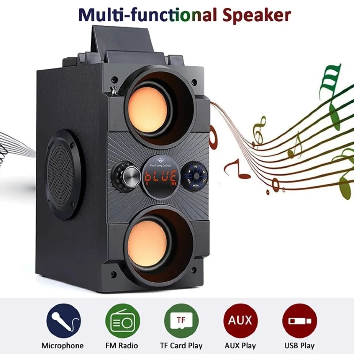 Universal Big Power Bluetooth Haut-parleur - Noir