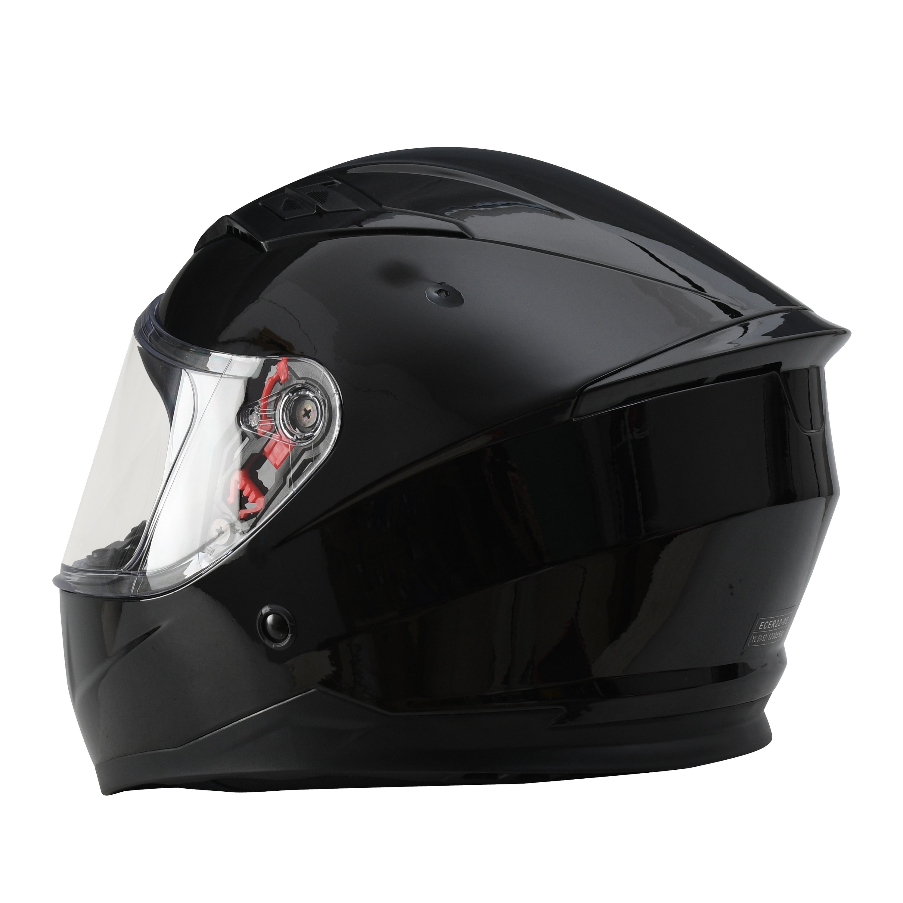 Kinder Motorradhelm schwarz Grösse 49/50