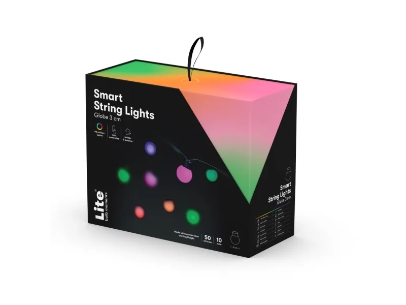 Lite Bulb Moments LBM 10 m smart udendørs lyskæde - 50 x globe 3 cm