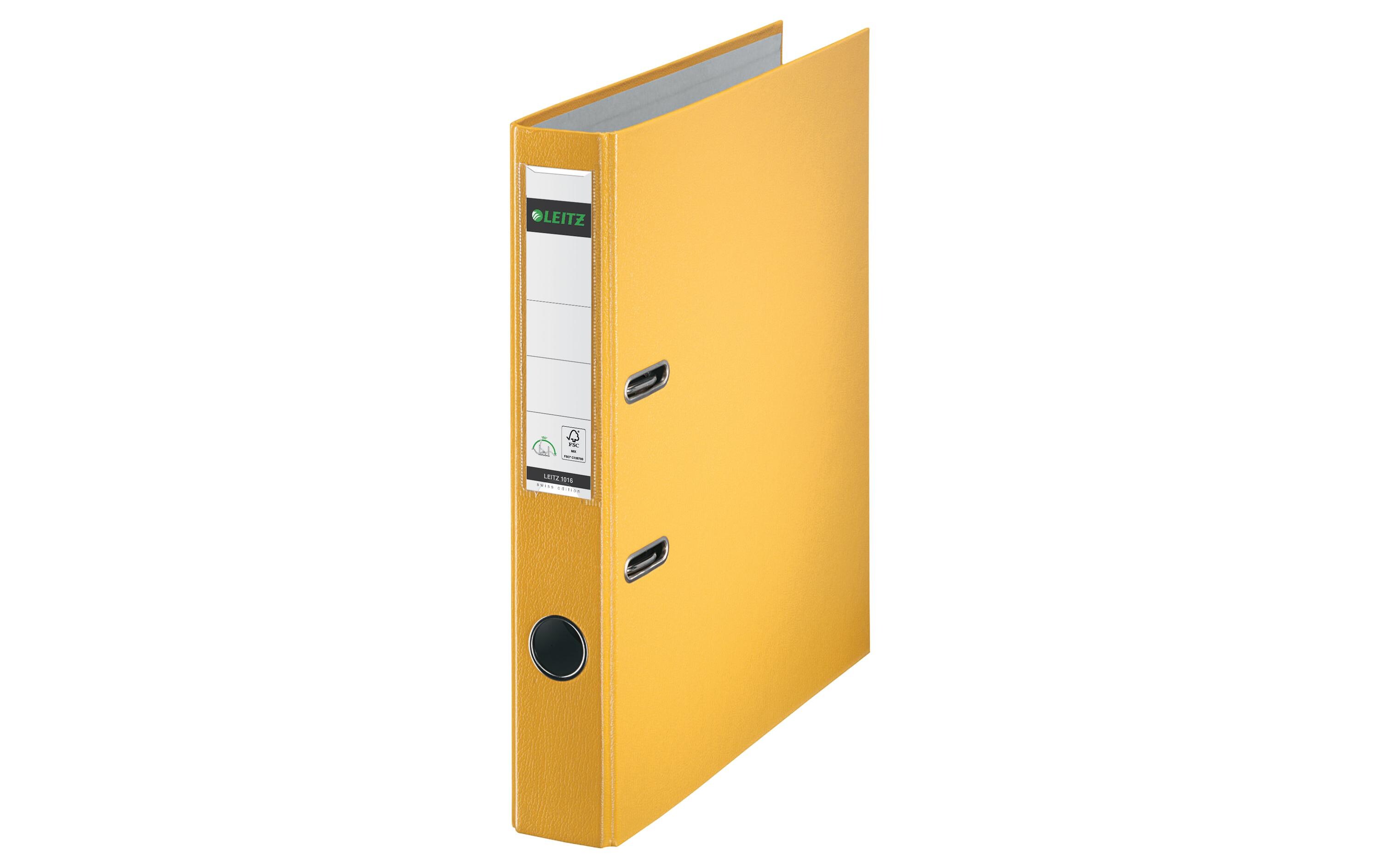 Ordner Swiss Edition 180°, 5.2 cm, A4, GelbQualitäts-Ordner mit 180°-Präzisionsmechanik