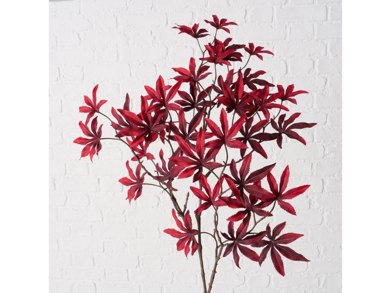 Boltze Kunstpflanze Dekozweig Ahorn rot 90 x 4 cm Künstliche, nicht blühende Pflanze