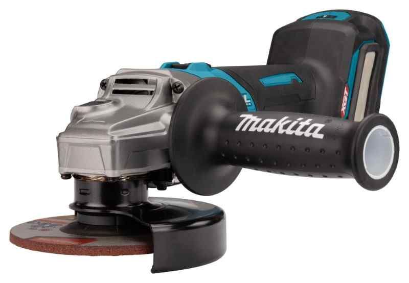 Makita GA026GZ 40 V Max Haakse slijper 125 mm zonder accu's en lader, in doos, met vastzetschakelaar