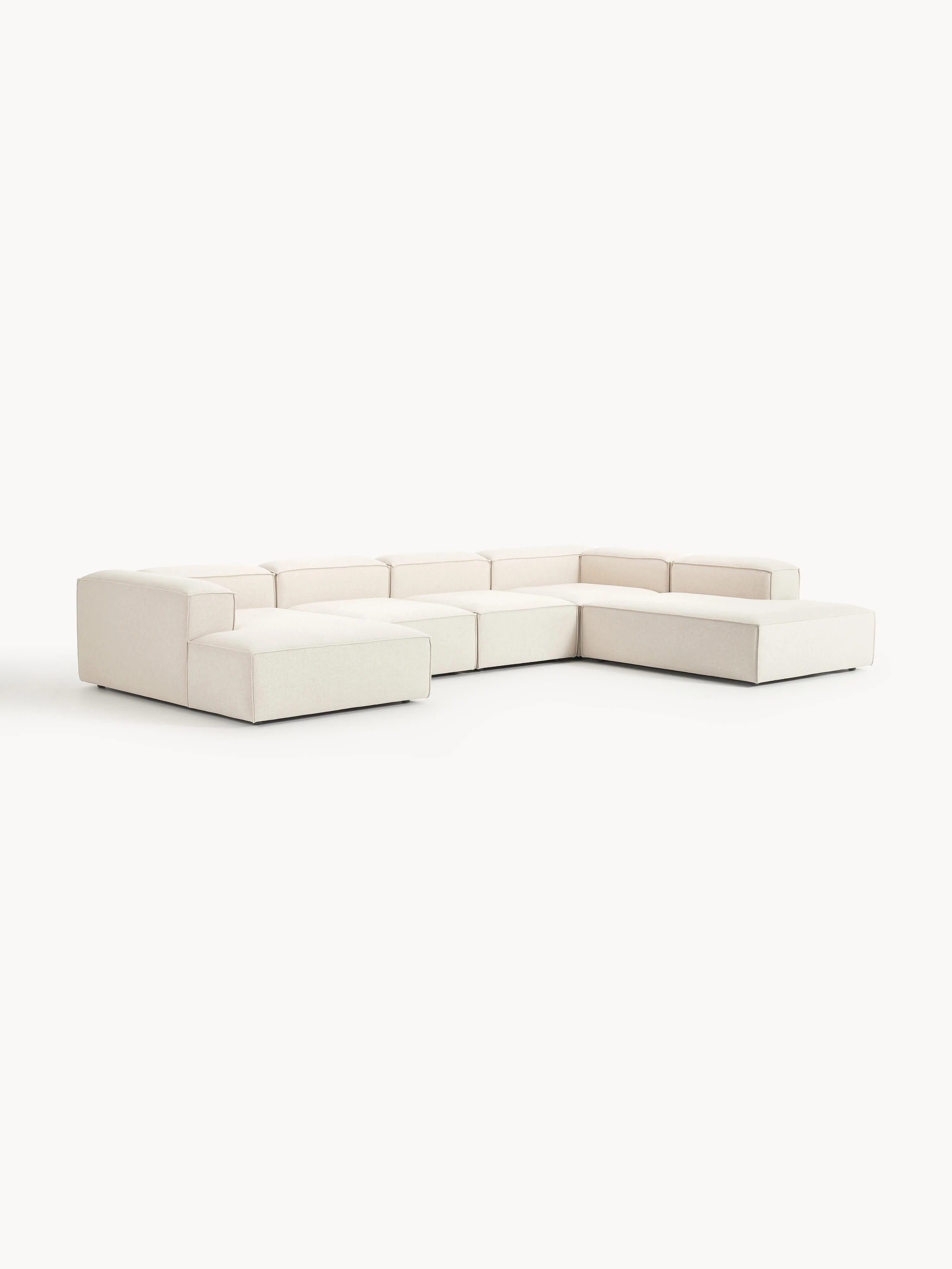 Modulaire U-bank Lennon van linnenmix