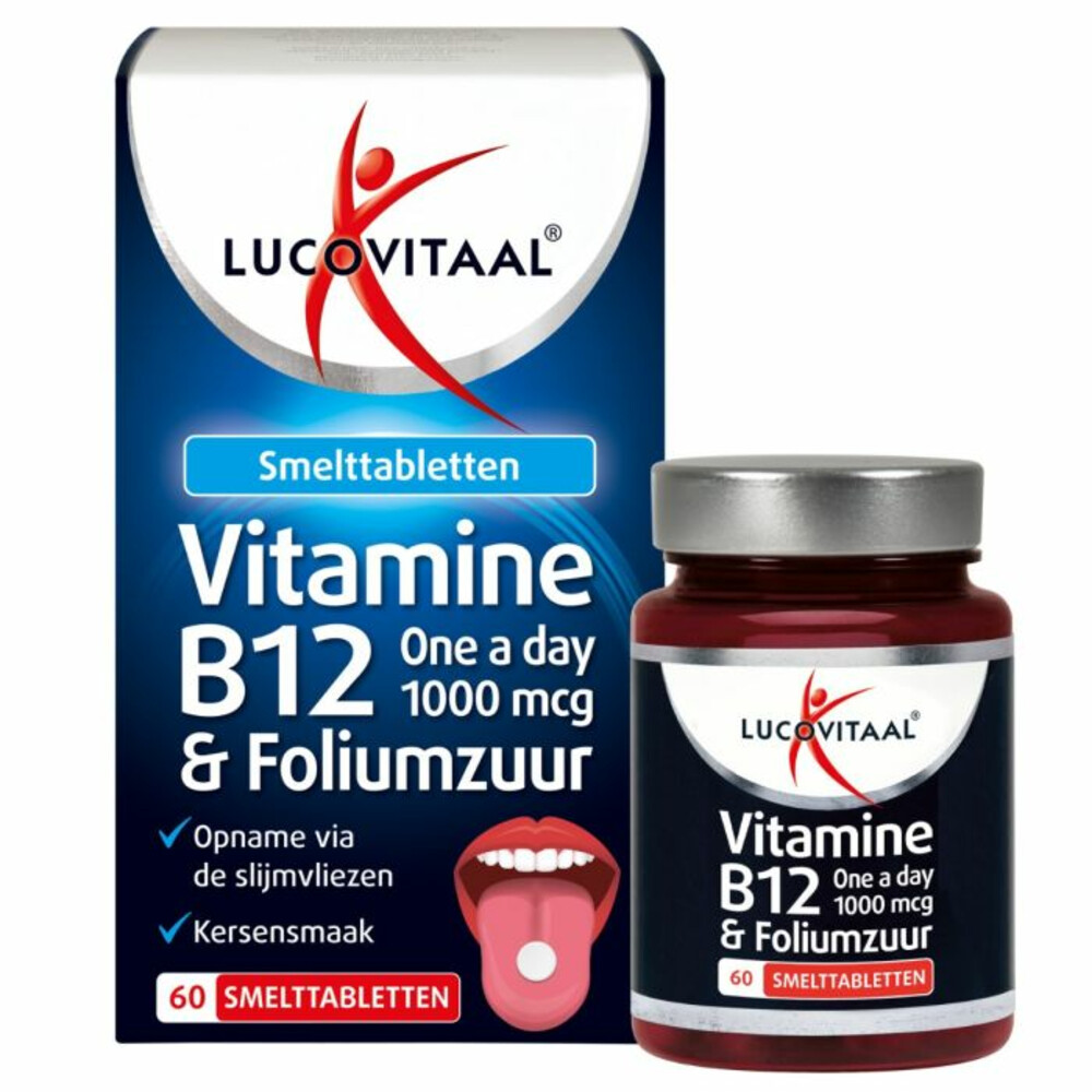 Lucovitaal Vitamine B12 & Foliumzuur 60 smelttabletten