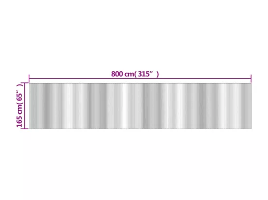Cloison de séparation gris 165x800 cm bambou