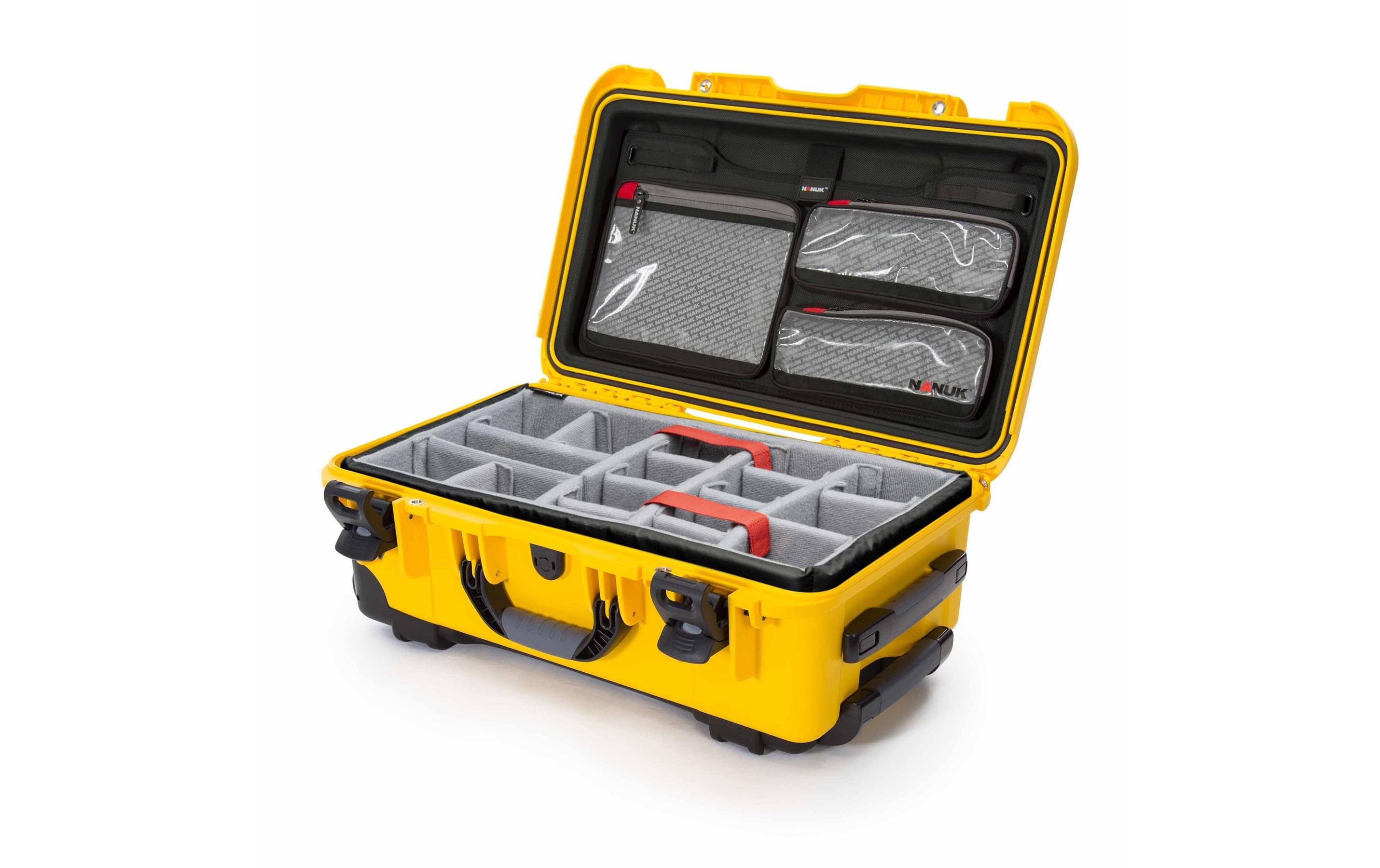 Kunststoffkoffer 935 - TW+DO Gelb<br>Leichter, wasserdichter und robuster Hartschalenkoffer mit Trennwand und Deckelorganisator