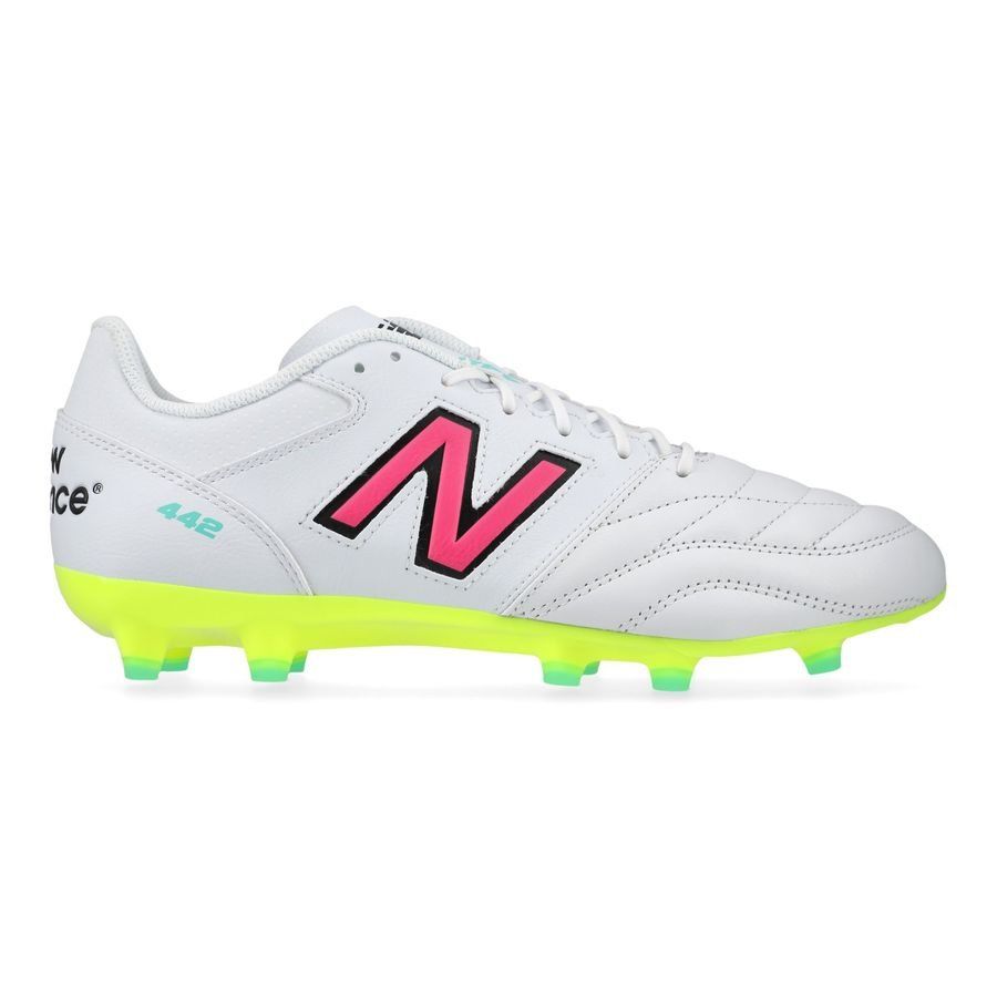 New Balance 442 2.0 Team FG - Blanc/Violet/Jaune Fluo