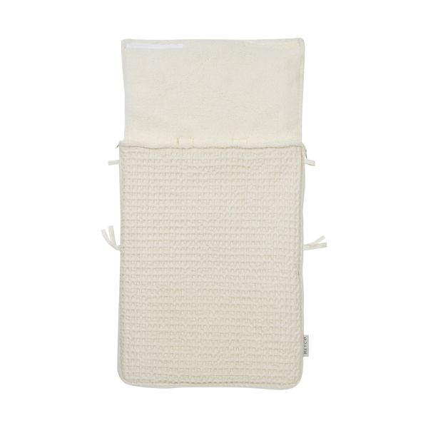 Meyco Baby Wafel Teddy Voetenzak - nature - 40x82cm