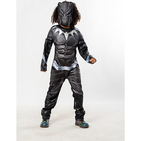 Rubies Black Panther Deluxe heldragt og maske str. 128