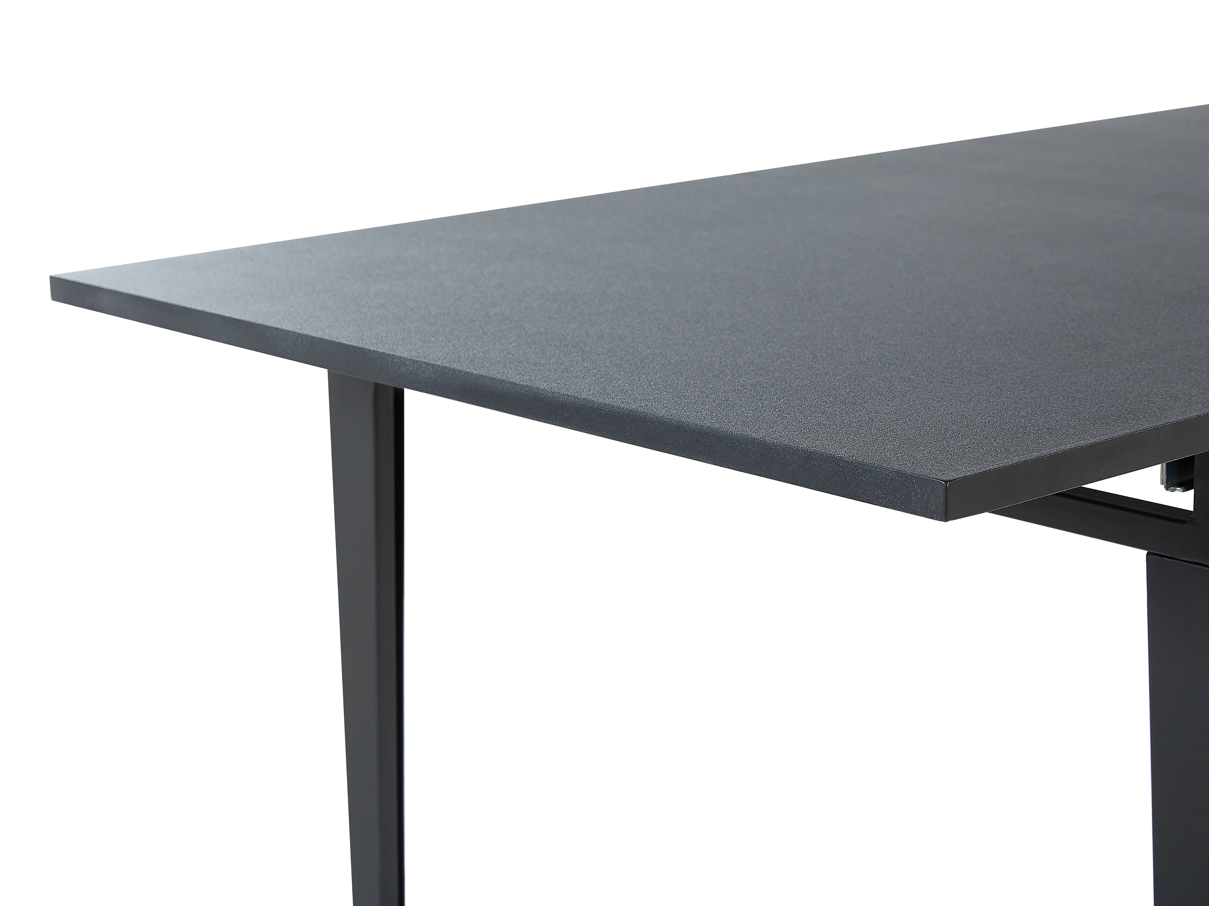 Eettafel uitschuifbaar NORLEY Zwart 80 cm 120/160 cm