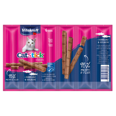 Vitakraft Cat Stick mini 6er Kabeljau & Thun