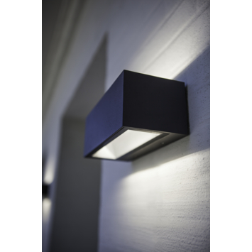 Lutec buitenlamp Gemini antraciet 2-lichts groot