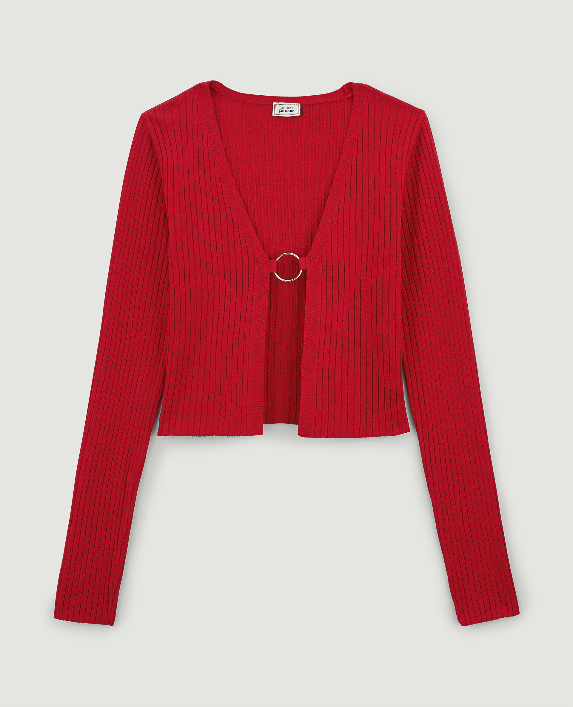 Gilet court avec anneau - Rouge