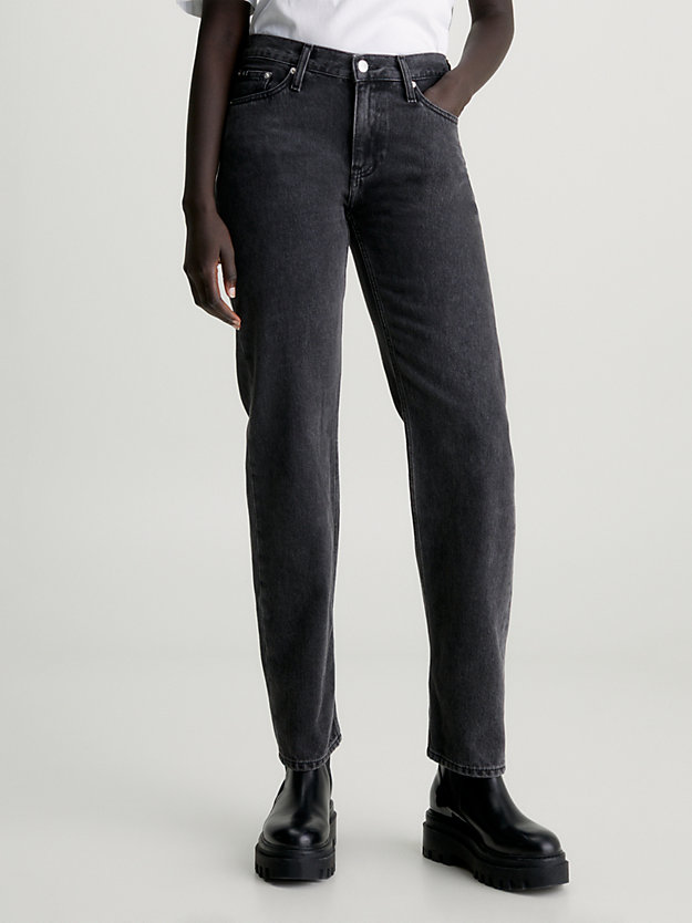 Calça jeans reta de cintura baixa
