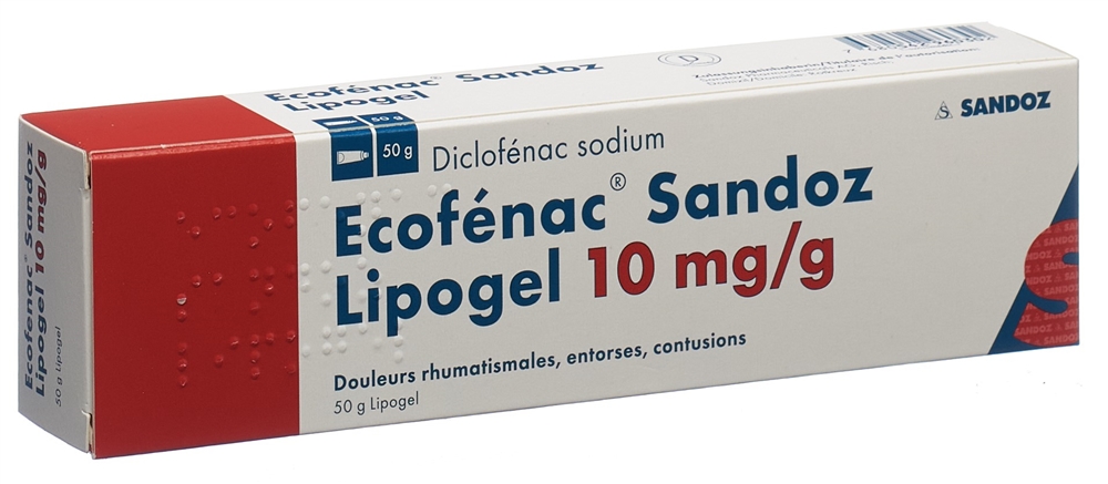 ECOFENAC Sandoz Lipogel 10 mg/g Tb 50 g