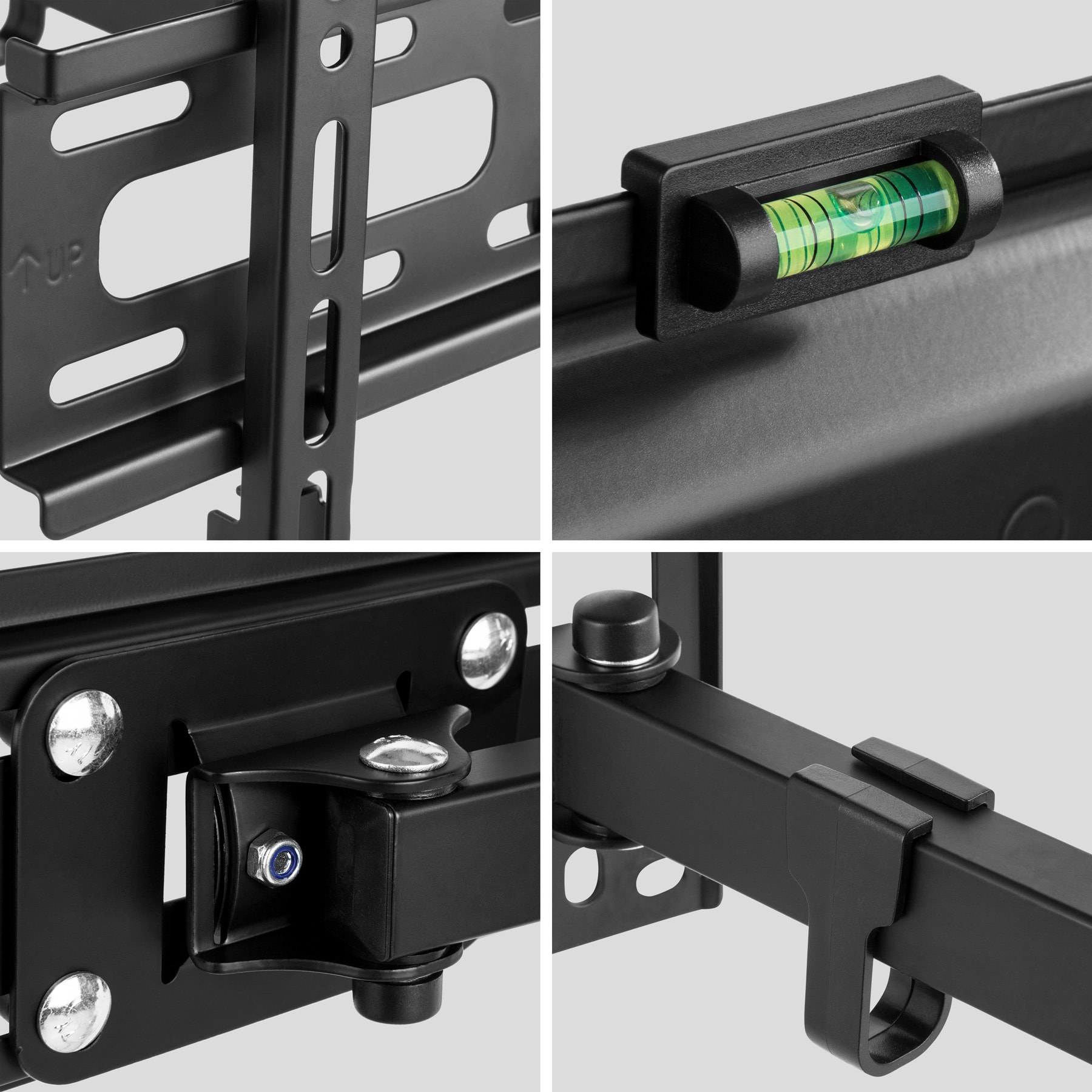 tectake® TV Wandhalterung, für 26 - 75 Zoll (66 - 191 cm), ausziehbar, bis 50 kg