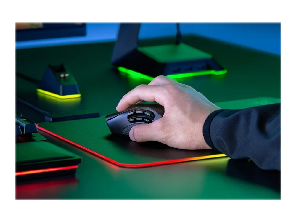 Razer Naga Pro - Mus - ergonomisk - højrehåndet - optisk - 20 knapper - trådløs - Bluetooth - Bluetooth USB adapter