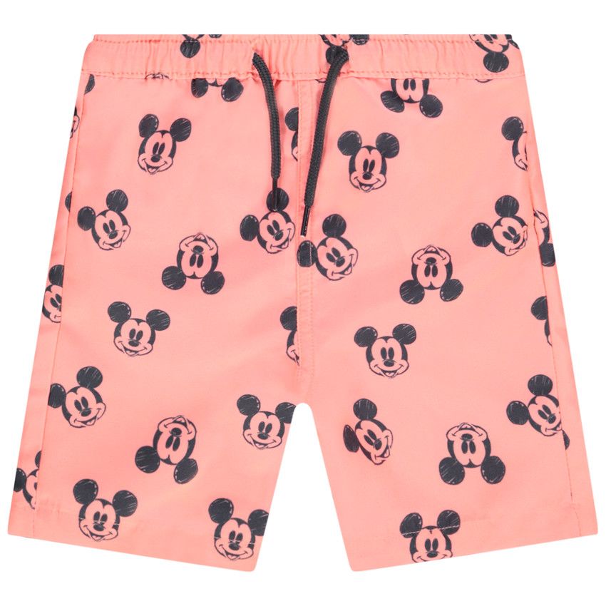 Short de bain imprimé Mickey Disney pour bébé garçon - Corail