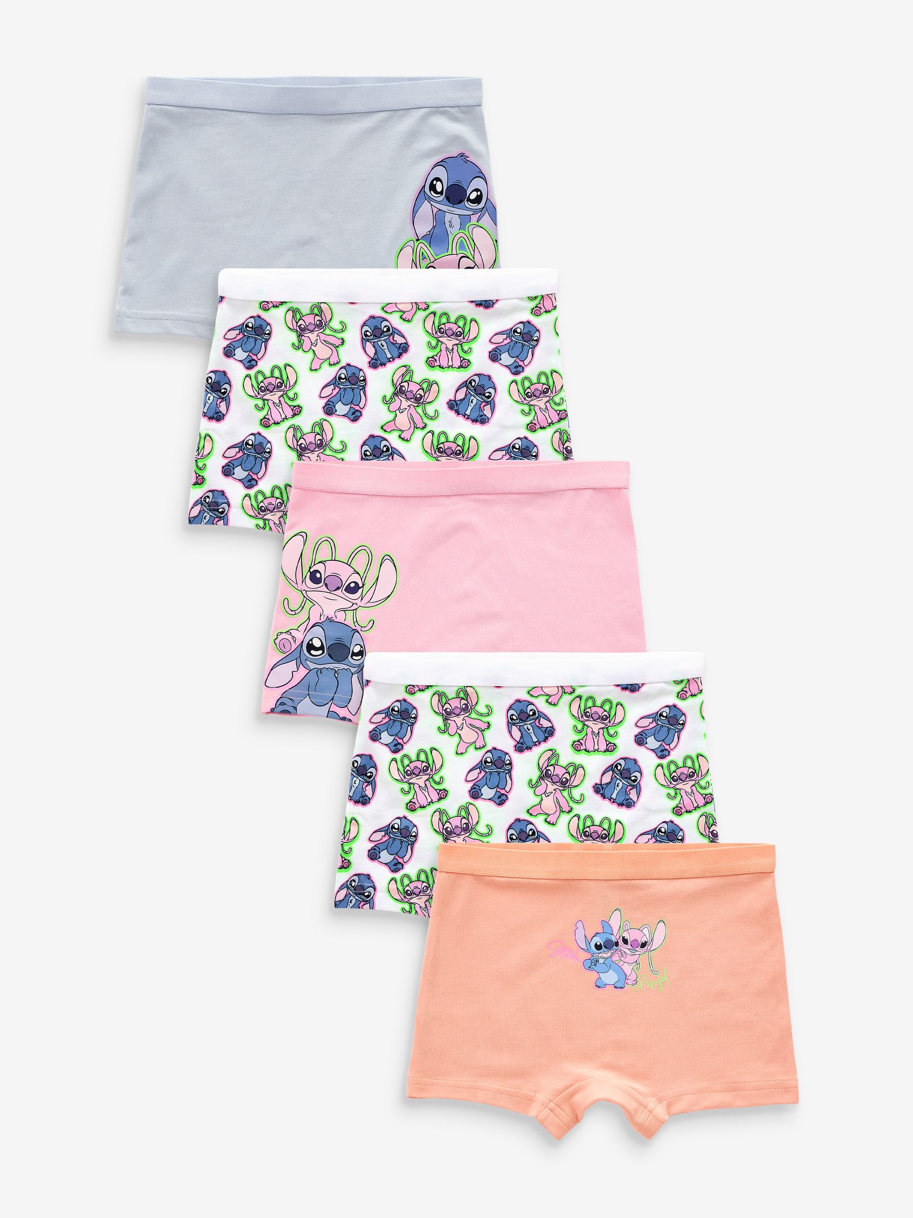 Roze/blauw - Lilo And Stitch onderbroeken, set van 5 (2-16jaar)