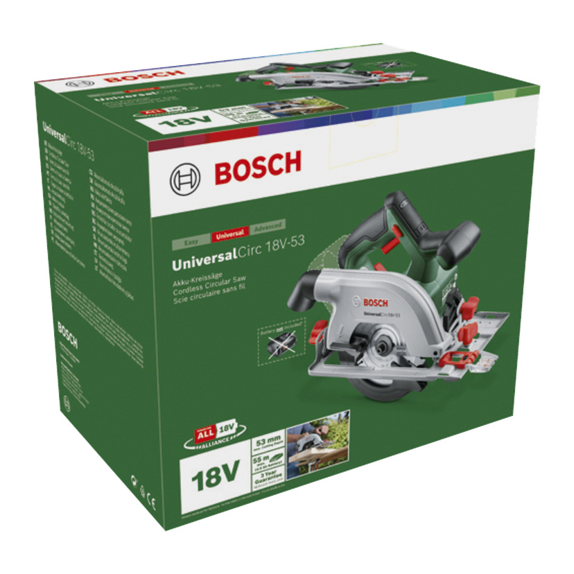 Batteridrevet sirkelsag 18 V Ø160 mm