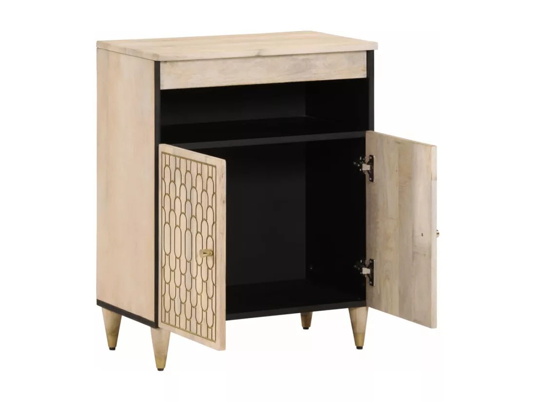 Armoire latérale 60x33x75 cm bois massif de manguier