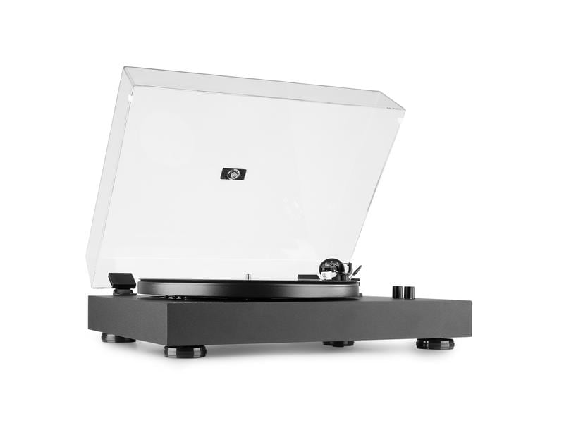 Audizio Plattenspieler RP340 Schwarz HiFi-Plattenspieler mit Riemenantrieb
