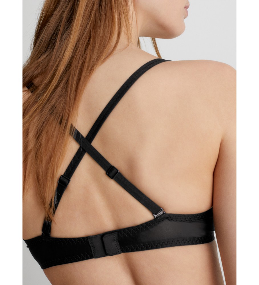 Sutiã Calvin Klein Sheer Marquisette Push Up, Preto