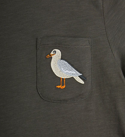 Mini Rodini T-Shirt - Möwe - M Wüstengrün
