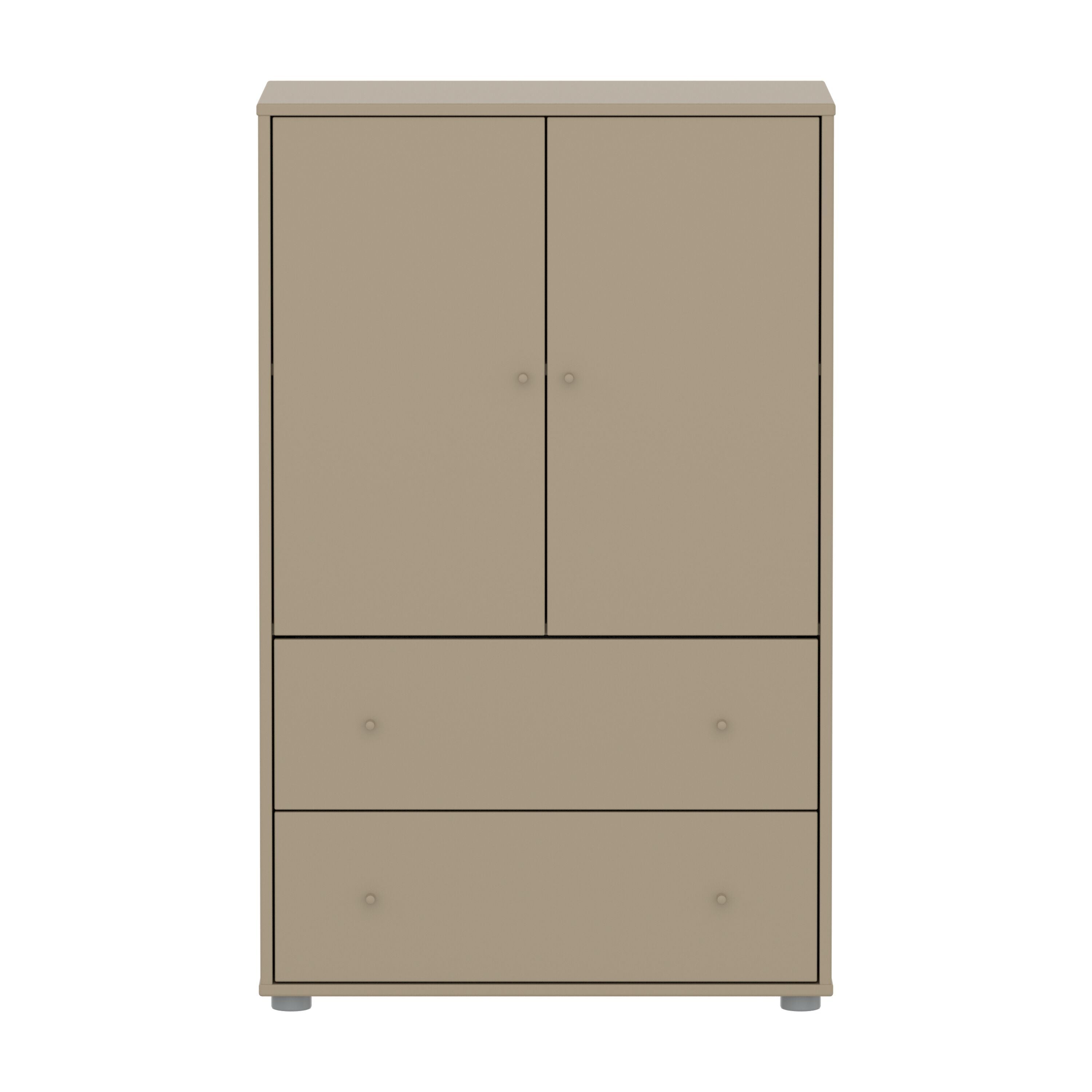 SAGA Schrk mit Schubl oat,oat kno/pla.Fü - Oat / B: 75.0 cm x T: 45.0 cm x H: 120.0 cm