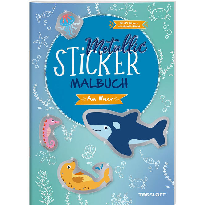 Metallic Sticker Malbuch - Am Meer
