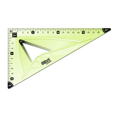 Maped - Equerre 2en1 incassable 60/45° - 21 cm