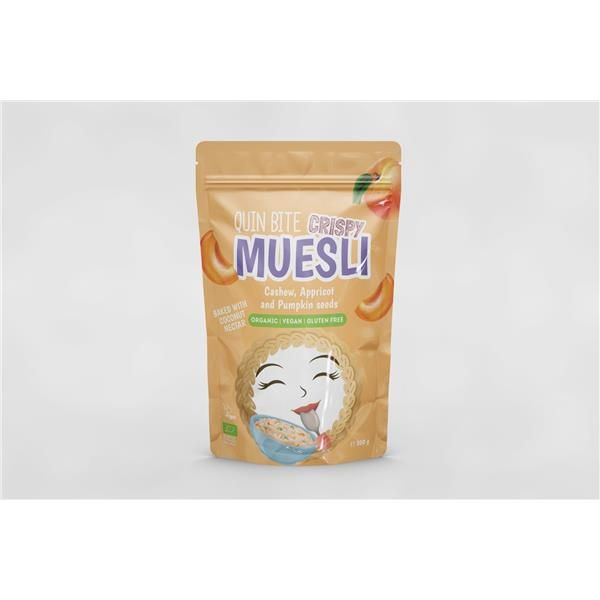 Quin Bite Bio Muesli Caju, Sementes De Abóbora, Alperce S.G 300G