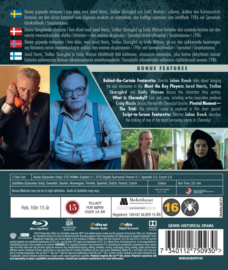 Chernobyl / Tjernobyl - HBO Serie 2019 - Blu-Ray