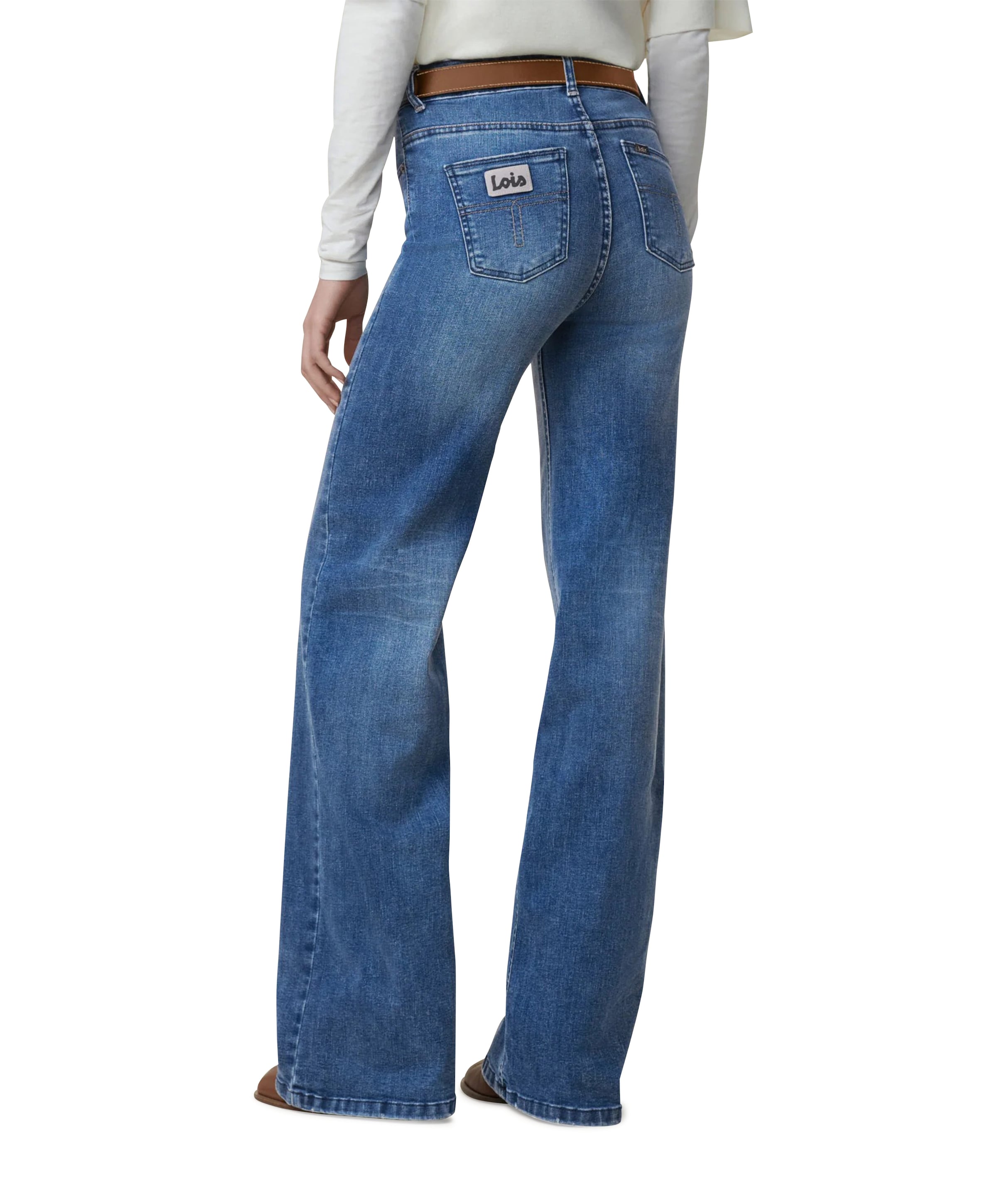 LOIS Palazzo 5374 Re Ram Cobalt dames jeans blauw