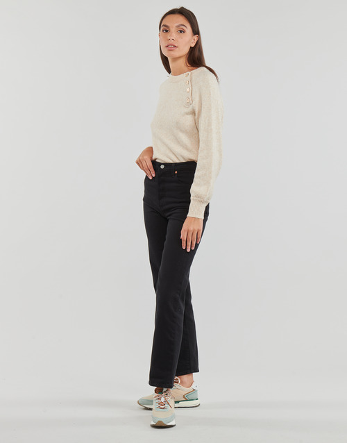 Only - ONLEMMA LS BUTTON ONECK KNT - Beige