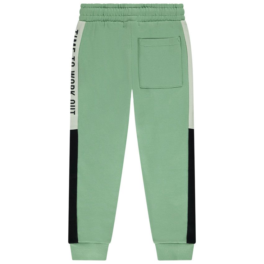 Jogging en molleton avec bandes placées pour garçon - Vert