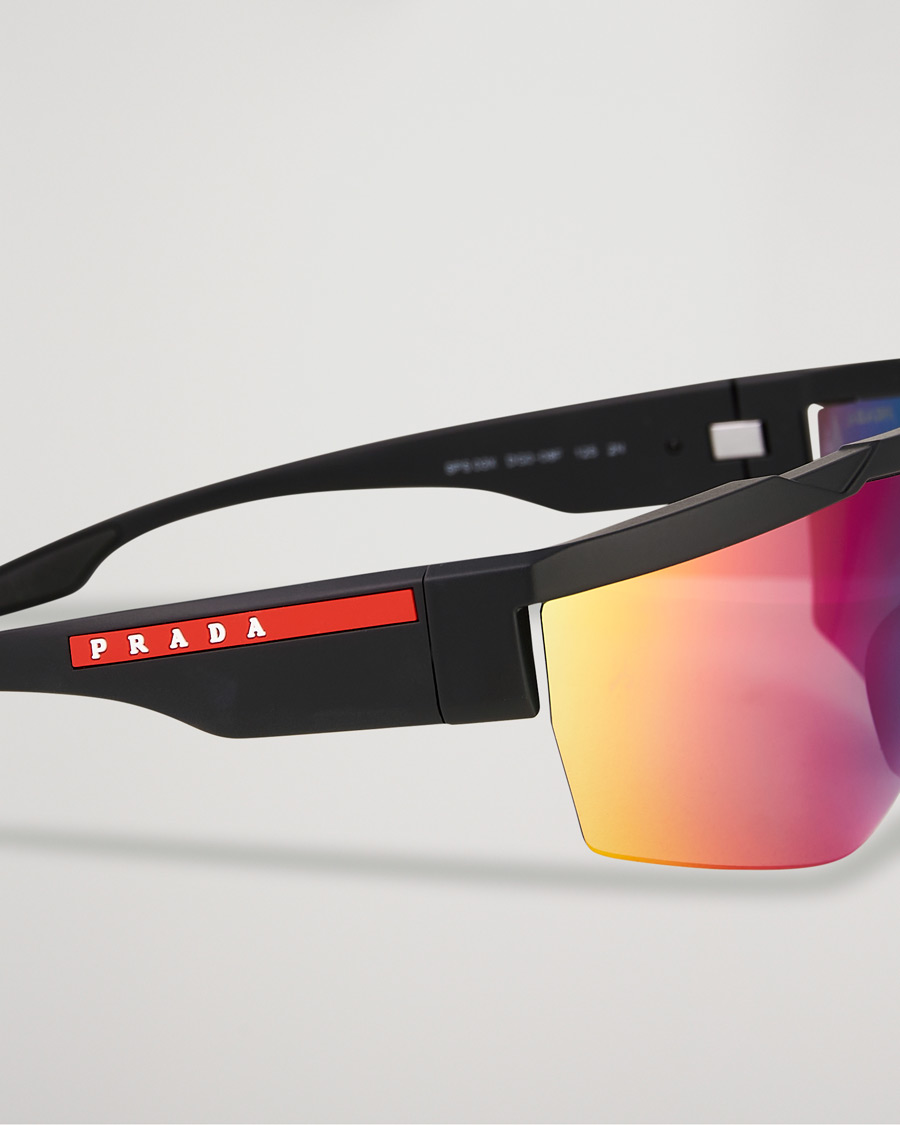 Prada Linea Rossa 0PS 03XS Sunglasses Blue/Red Mirror Lens