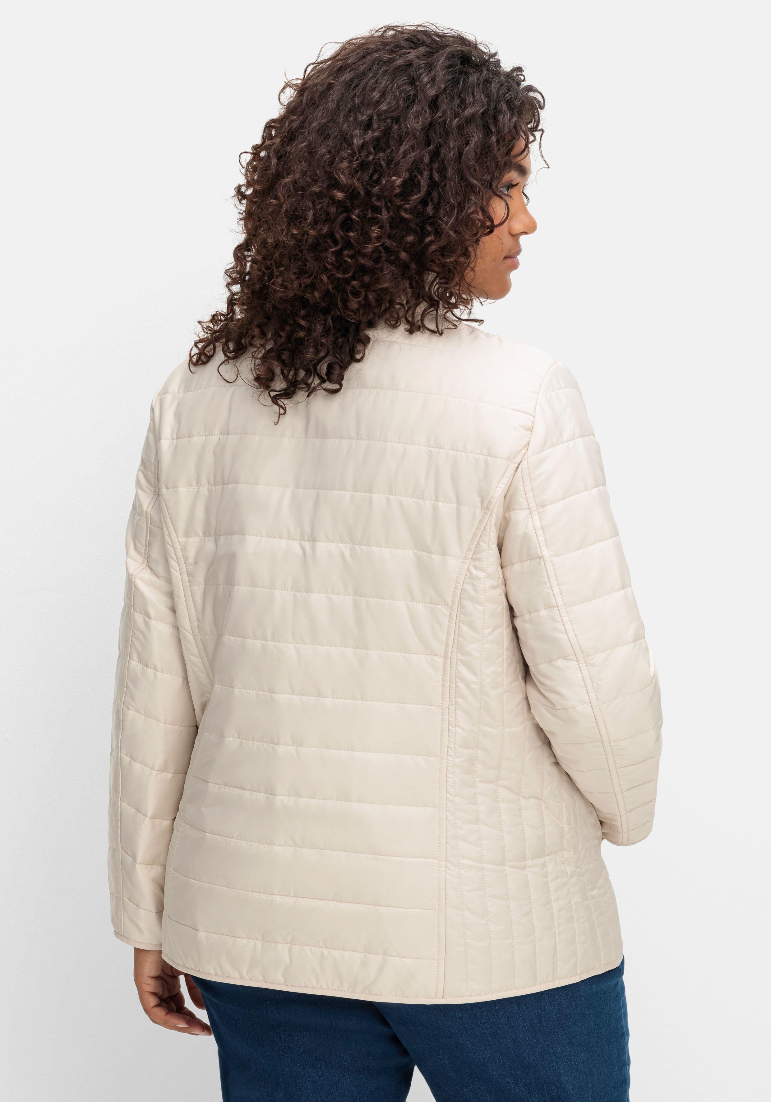 Leicht wattierte Steppjacke mit Stehkragen
