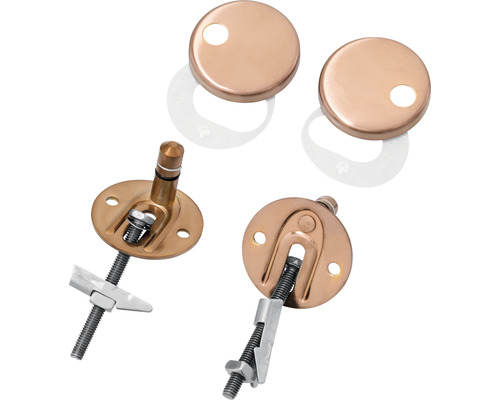 REIKA Mito toiletzitting, matzwart, scharnieren van geborsteld koper, met soft-close mechanisme en Quick&Clean.