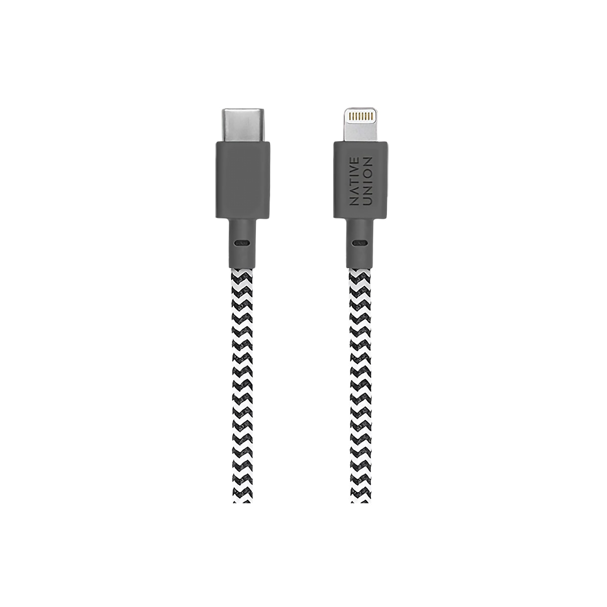 Native Union Belt XL USB-C til Lightning kabel (sebra)