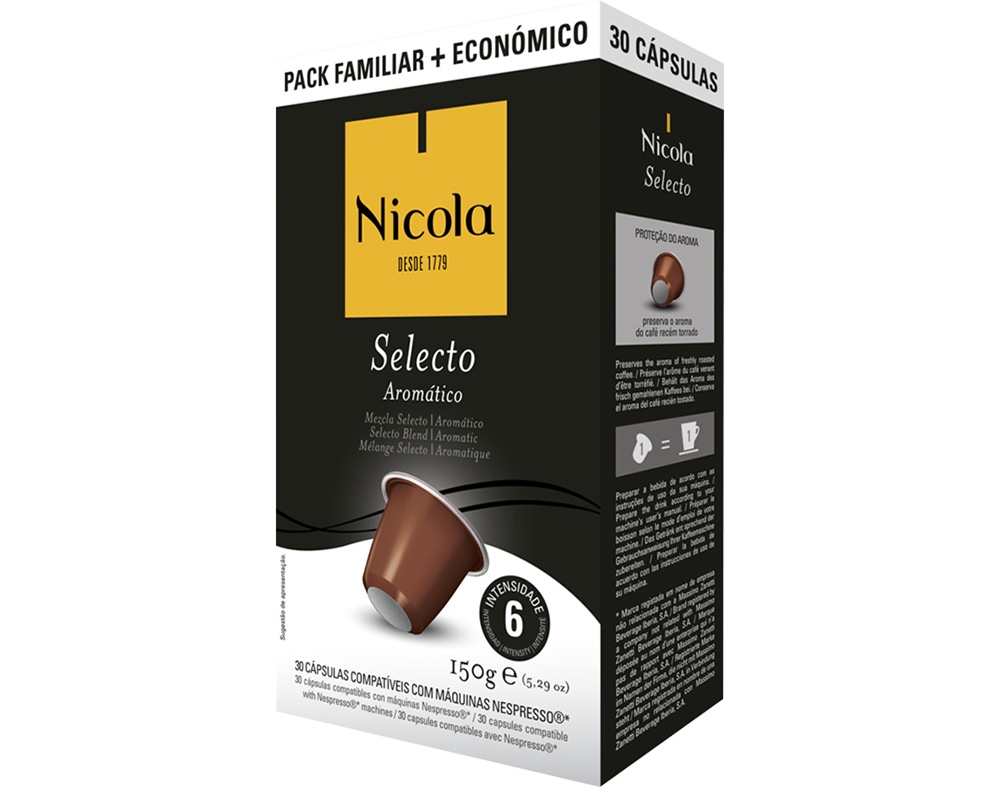 CÁPSULAS NICOLA CAFÉ COMPATÍVEL NESPRESSO LOTE SELECTO 30UN