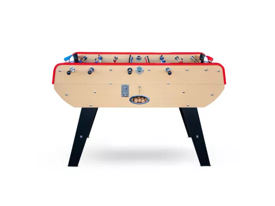 Baby-foot Olympic avec Monnayeur intégré, Barres Télescopiques et 10 Balles en Liège 149,5 x 77 x 95 cm - Bois Clair