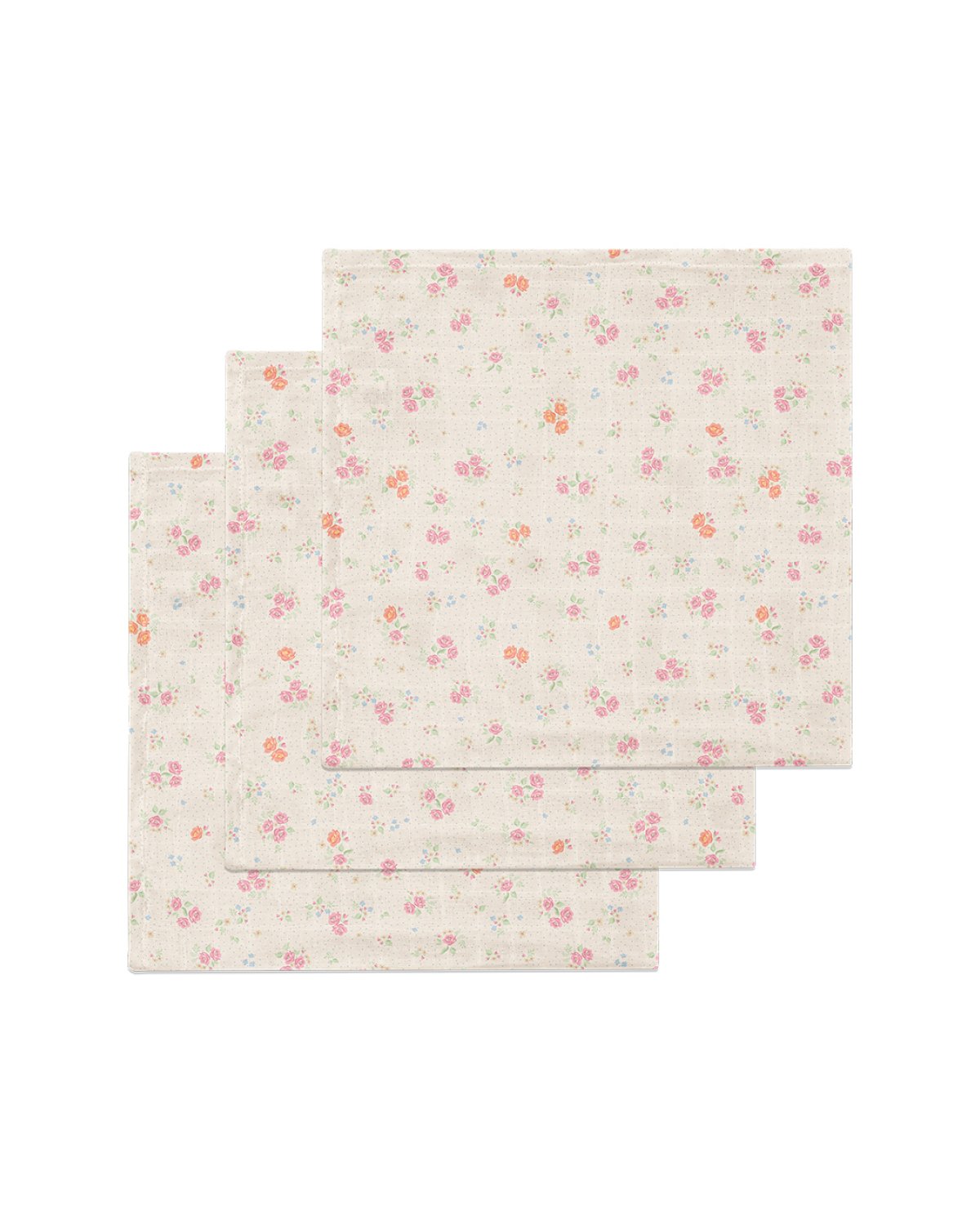 Gulpekluter 3pk – 100% Øko Musselin – 65x65cm