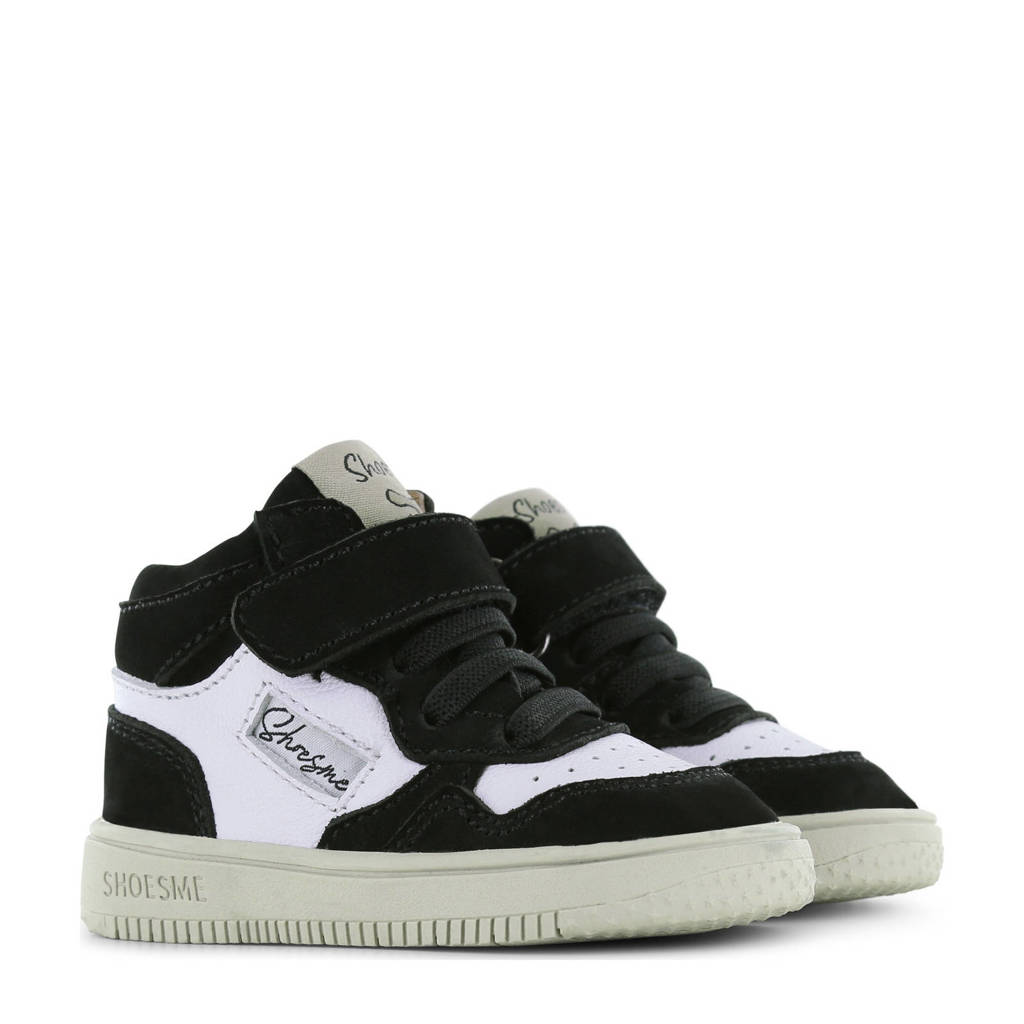 Shoesme leren sneakers zwart/wit