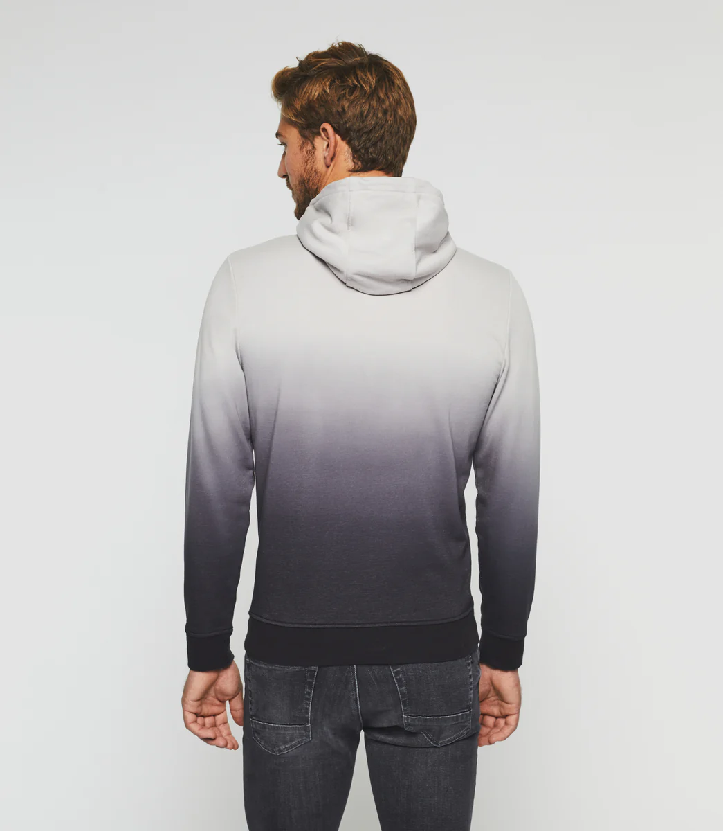 Sweat à capuche dégradé noir et gris 