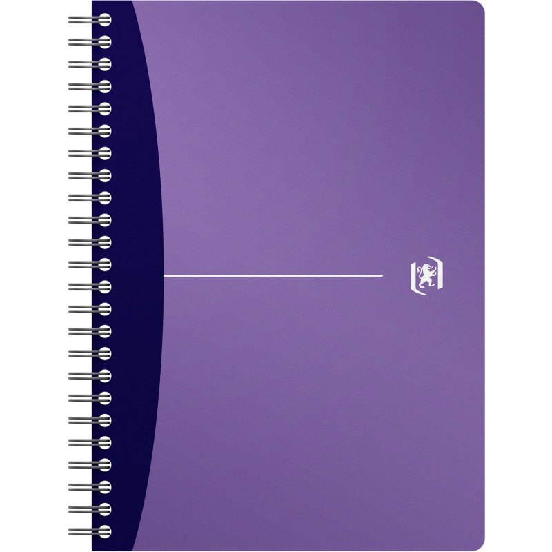 Cahier spirale Oxford Urban mix A5 14,8 x 21 cm - blanc ligné - 180 pages