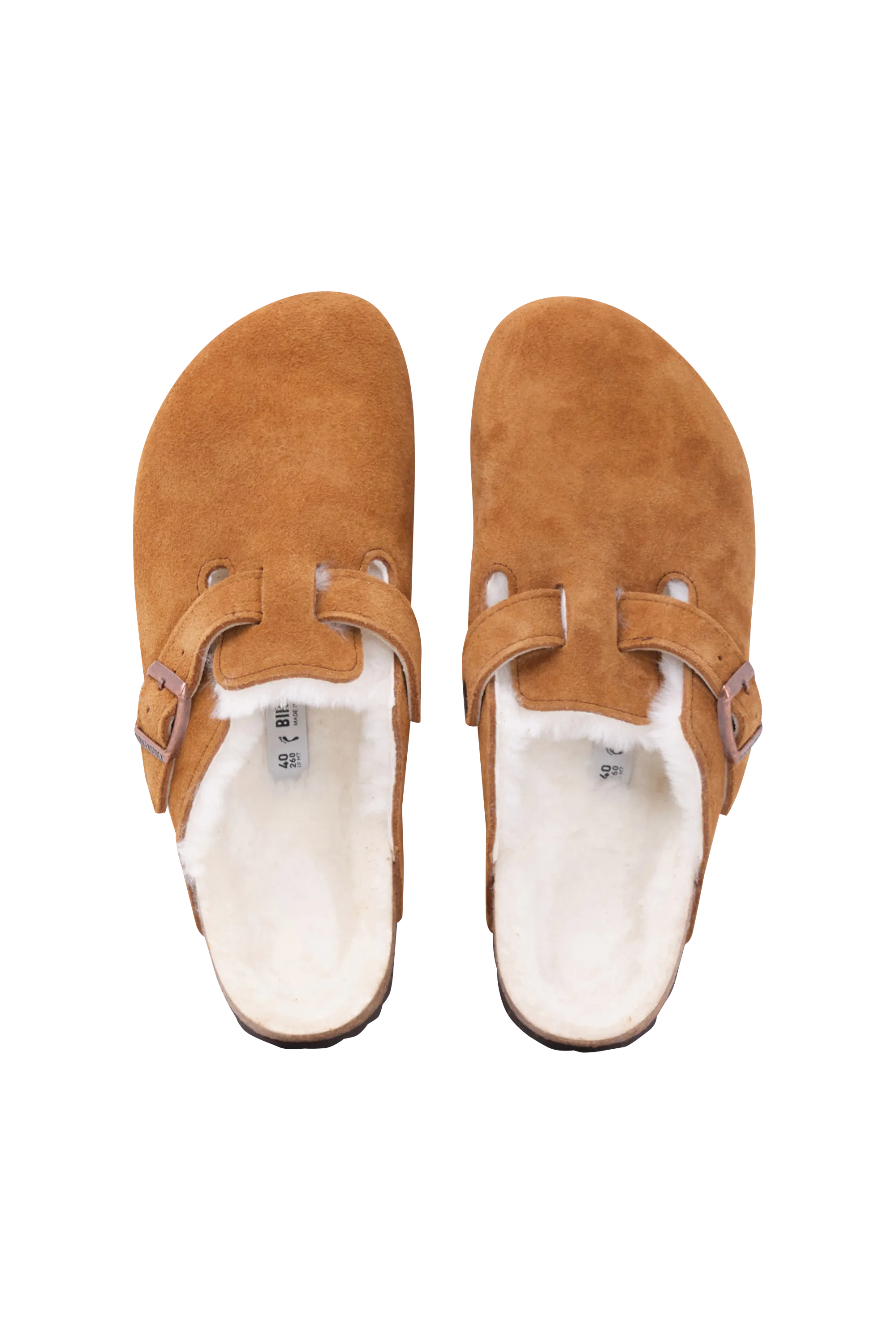 BIRKENSTOCK Sandales Boston VL Shearling  Marron