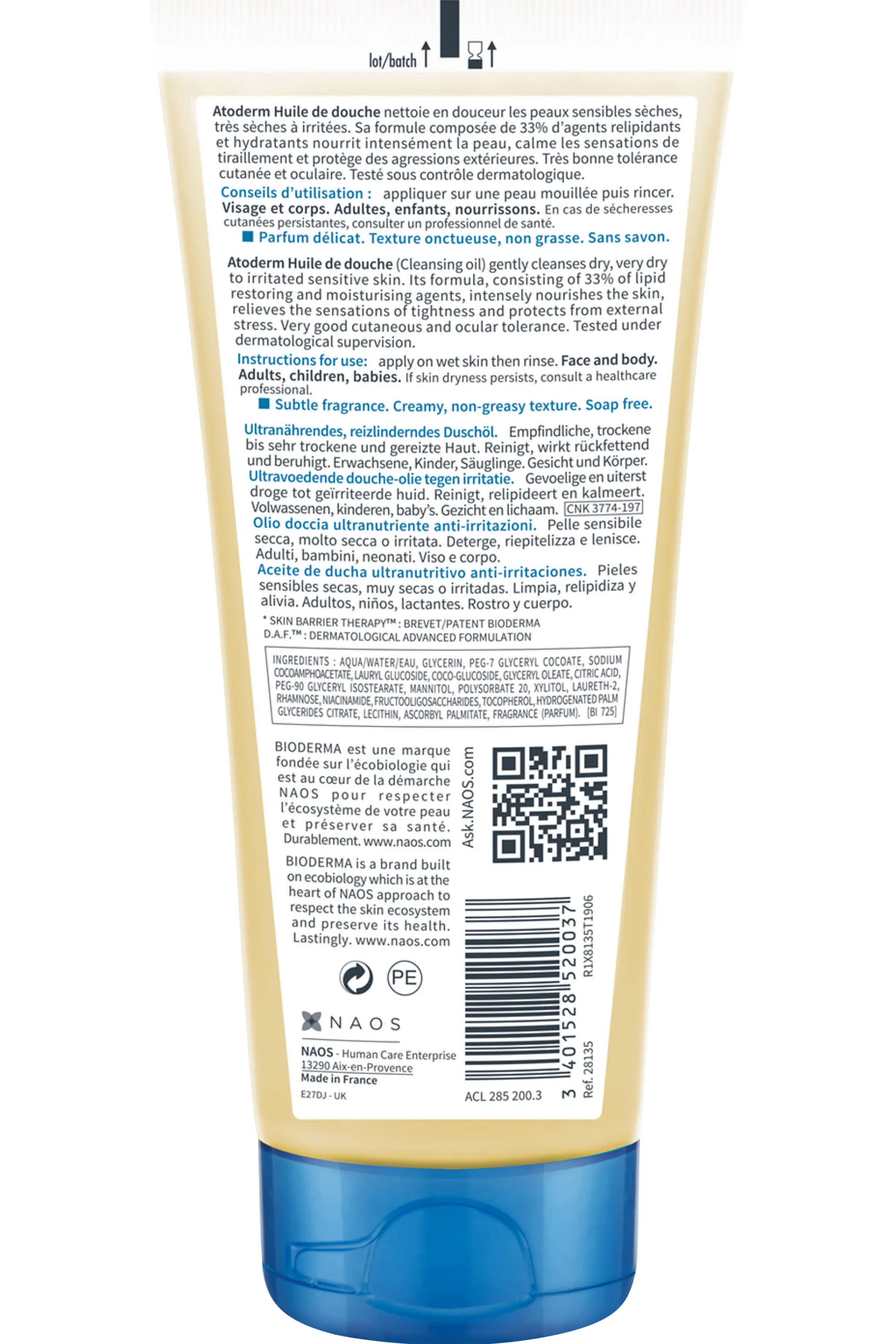 Bioderma Huile de douche Atoderm-100 ml